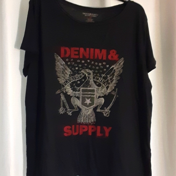 T SHIRT Denim & Supply XL black white red - Picture 5 of 5